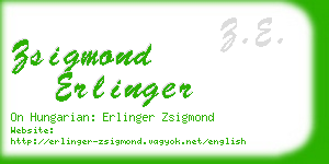 zsigmond erlinger business card